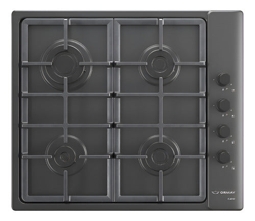 Anafe A Gas Ormay Classic Nm Negro Mate Rejilla Fundición