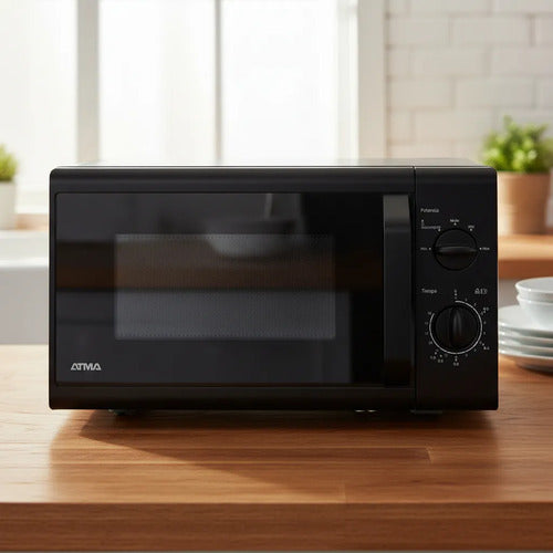 Microondas Rotativo Atma 20lts Matrb20ubn Negro 700w
