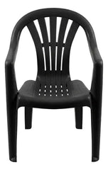 Silla Plastica Apilable Interiores Exteriores Tm Eco H:100kg Negro Lisa