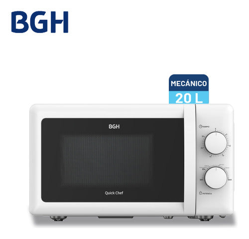 Microondas B120m20 Mecánico Quick Chef Blanco 20 Litros