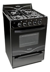 Cocina Florencia Recta 5517f A Gas Con Puerta Con Visor Color Negro