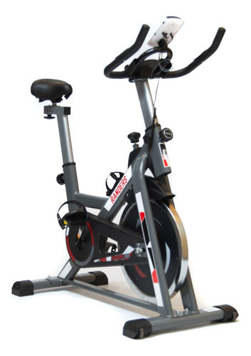 Bicicleta Fija Spinning Randers Arg-874sp-r 13 Kg Color Gris