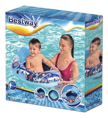 Flotador Bote Para Niños Fondo Del Mar Bestway 34126 Celeste Celeste