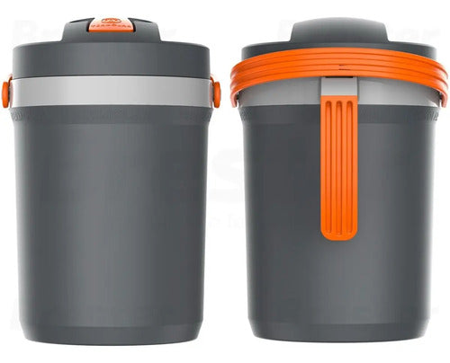 Jarra Térmica Termolar Tereré Con Tapa Abatible Para Café Y Té De 2,5 Litros, Color Gris