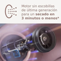 Secador De Pelo Philips Iónico Serie 8000 Bhd837 Motor Bldc Rosa Pálido