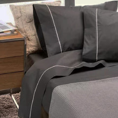 Juego Sabanas 2plazas1/2 Fp Home Premium Gris Oscuro 300h Cs Gris Oscuro Liso