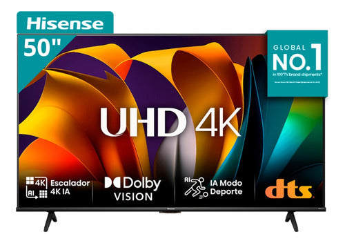 Smart Tv Led Hisense 50a64n 50' 4k Uhd Ai Vidaa Disney Ytube