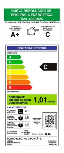 Horno Electrico Smartlife Sl-to0070pn Con Conveccion 70 L Negro