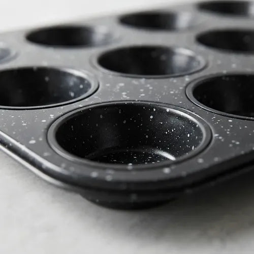 Molde De Acero Antiadherente Para 12 Muffins Carol 20028fne Negro