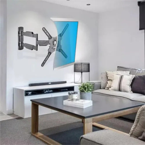 Soporte Tv Lcd Smart Brazo Movible 23 A 55 Onebox Ob-emc25 Color Negro