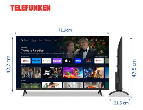 Smart Tv Telefunken 32 Hd Android Tv Tk3225s5a