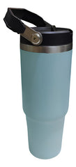 Vaso Termico Acero Inox Frio Calor Manija 900ml Tm Celeste C 972-784-0022 Liso
