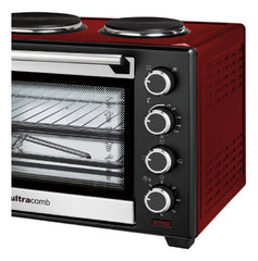 Horno Eléctrico Ultracomb Uc50acn Con 2 Anafes 50lts Rojo
