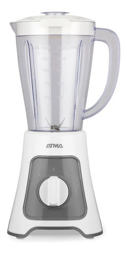 Licuadora De Vaso Atma 1.5 Litros Jarra Plástica Li8445ap 2 Velocidades Color Blanco
