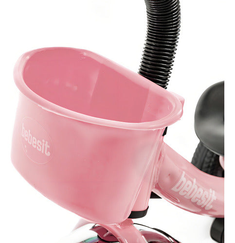 Triciclo Con Manija & Canasto Rosa Sl 1701 - Bebesit
