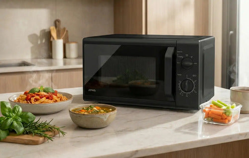 Microondas Rotativo Atma 20lts Matrb20ubn Negro 700w