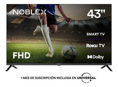 Smart Tv Led 43 Noblex Roku Tv Dr43x3100 Fhd Netflix Disney+