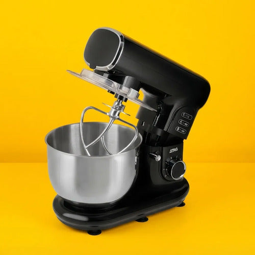 Batidora Planetaria Atma Bp24b0an Acero Inox 6 Vel Negro 60hz