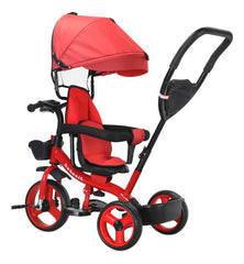 Triciclo Bebesit Sl-1870-v1a Rojo 360° Luz Barra Empuje Rojo