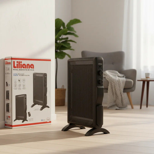 Panel Radiante De Mica Calefactor Liliana Cm705 1600w Negro