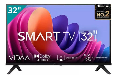 Smart Tv Led 32 Hisense 32a42k Hd Vidaa Dts Ai Sports Ctss