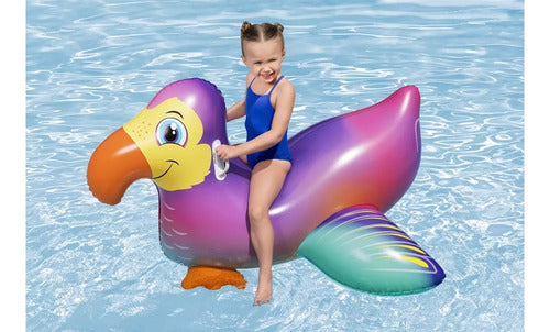 Flotador Para Montar Bestway Dandy Dodo Ride On 141 X 113cm Violeta