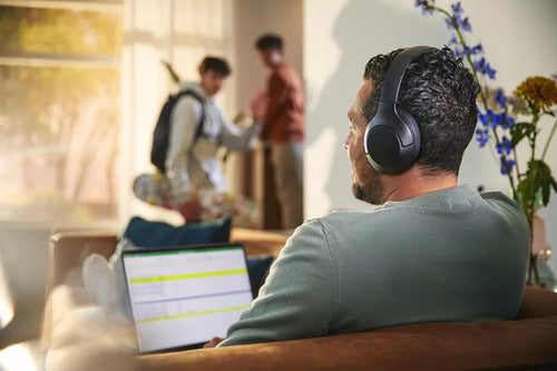 Auriculares Philips Bluetooth Tah8507bk/00 Pc 55hs Gamer Color Negro