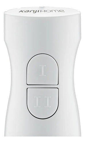 Minipimer Mixer Kanji 2 Velocidades Cuchilla De Acero Inoxidable 800whats Blanco