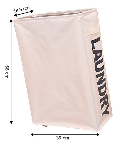 Cesto De Ropa Sucia Con Ruedas Plegable Compacto Rectángular Color Grisobscuro Gris Oscuro