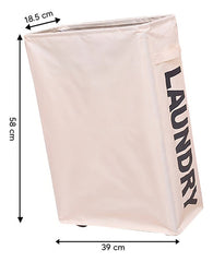 Cesto De Ropa Sucia Con Ruedas Plegable Compacto Rectángular Color Grisobscuro Gris Oscuro