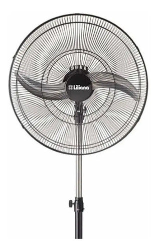 Ventilador De Pie Liliana Vp25m Negro Con 2 Palas Color  Plateado De  Metal, 25  De Diámetro 220 v