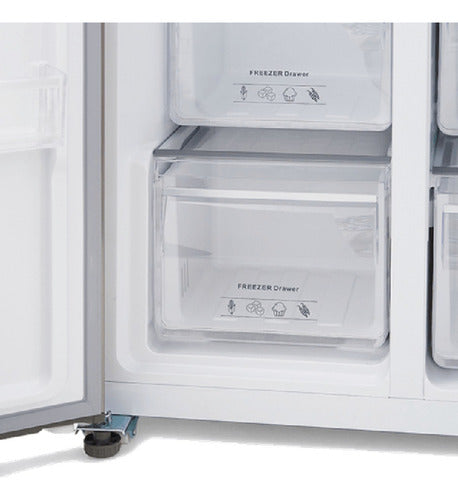 Heladera Side By Side Inverter No Frost Whirlpool Wrs955 Cts Gris Oscuro
