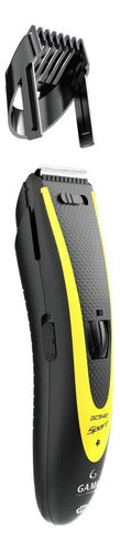 Maquina Corta Pelo Usb Gama Gcs544 Sport + Trimer Nariz Oido Color Negro Y Amarillo