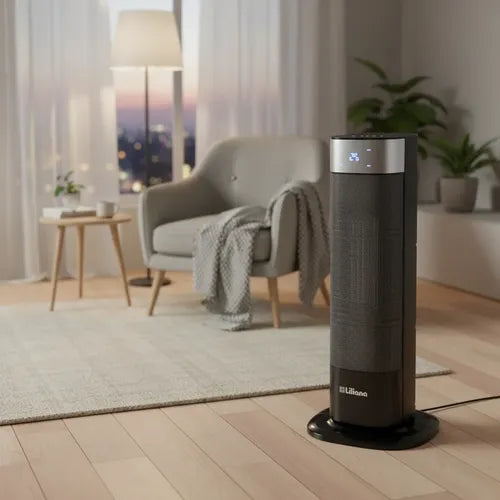 Calefactor Electrico Liliana Tf152r Torre Turboforzador Negro