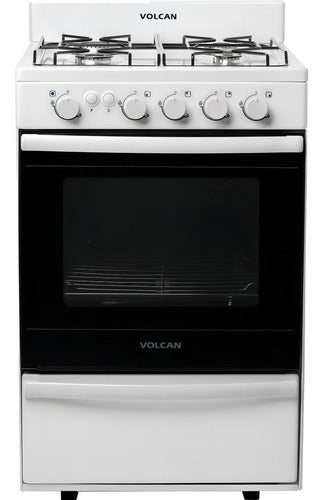 Cocina 87643vm 55cm 4 Hornallas Bl. Volcan Color Blanco Tipo De Conexión Multigas