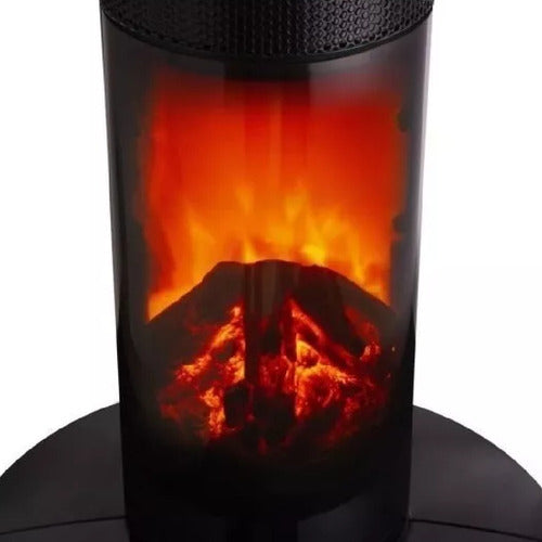 Calefactor Eléctrico Torre Liliana Towerflame Tch50 Negro Negro
