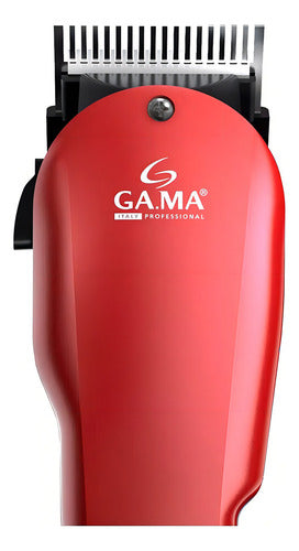 Cortadora De Pelo Gama Gm593 24 Piezas Profesional Magnetic Rojo