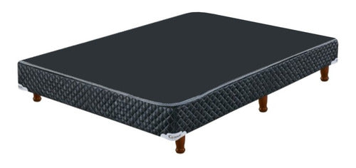 Base Sommier Cannon De 2 Plazas Doral 190 X 140 X 21cm Cts Negro