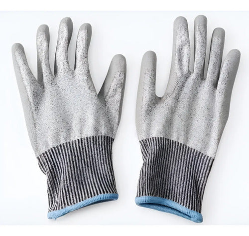 Guantes De Cocina Guantes Alta Temperatura Poliester Caucho Gris