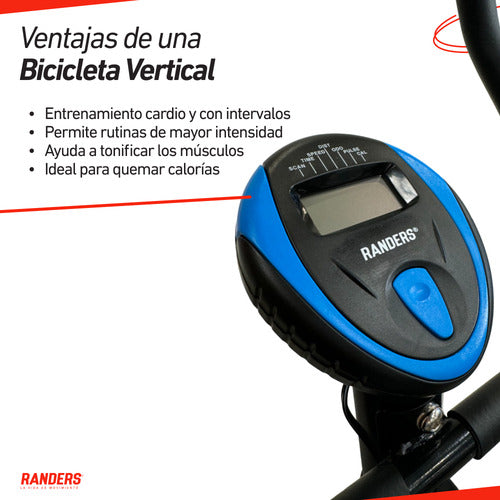 Bicicleta Magnética Vertical Arg-161 Randers Color Negro