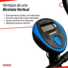 Bicicleta Magnética Vertical Arg-161 Randers Color Negro
