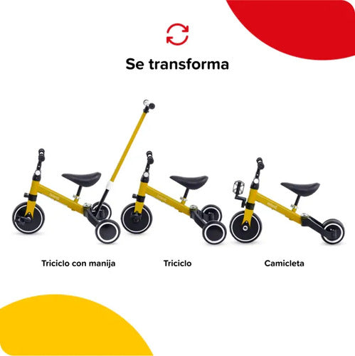 Triciclo Con Manija 2 En 1  Camicleta Bebesit Sl-2023-a Amarillo