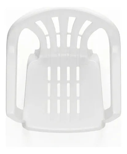 Silla Plastica Apilable Interiores Exteriores Tm Eco H:100kg Blanco Lisa