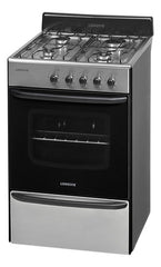 Cocina A Gas Longvie 12231x 56cm Inox Cajón Parrilla Color Acero Inoxidable