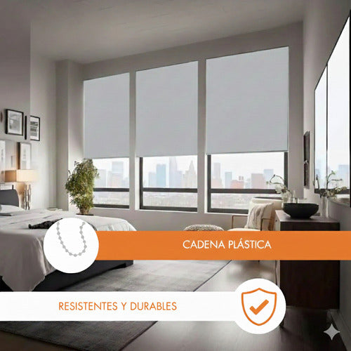 Cortina Roller Blackout Blanca P/ Ventana Vivendi 120 X 120 Blanco