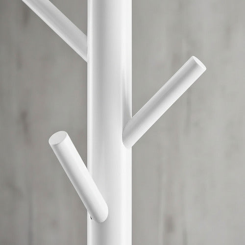 Perchero De Pie De Madera Con Base De 3 Soportes Blanco