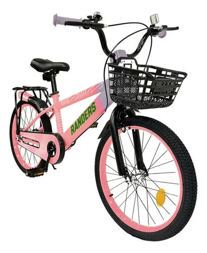 Bicicleta Infantil Randers Rodado 20 Bke-221-e Lila Canasto Lila