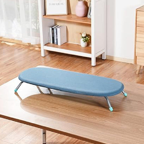 Tabla De Planchar Plegable Portatil Mesada Compacta Tm Lisa Azul Acero