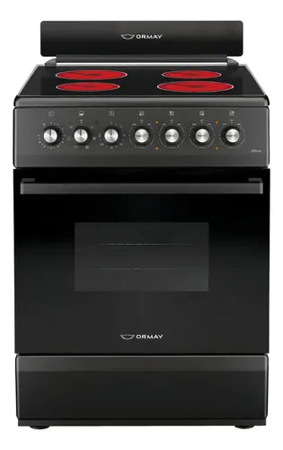 Cocina Eléctrica Ormay Ultra Negra Con 4 Hornallas Y Horno De 64l Negro