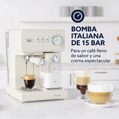 Cafetera Espresso Automatica Oster Primalatte 6604wa 15bares Blanco